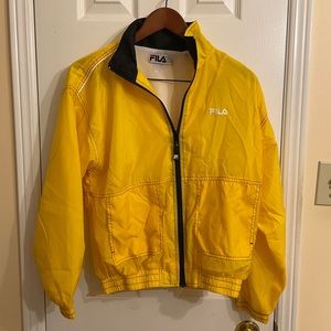 Yellow Fila windbreaker jacket